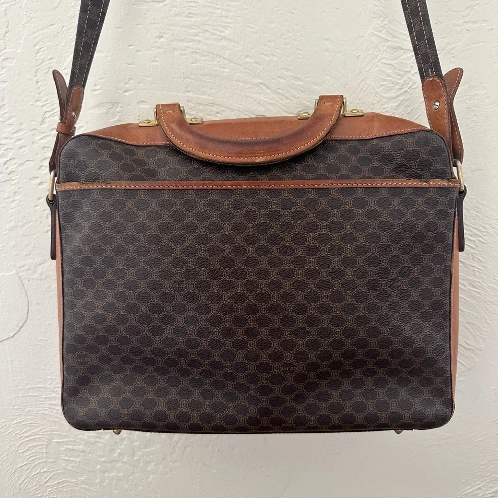Vintage 90s Celine Macadam purse / crossbody / satchel - Picture 6 of 15